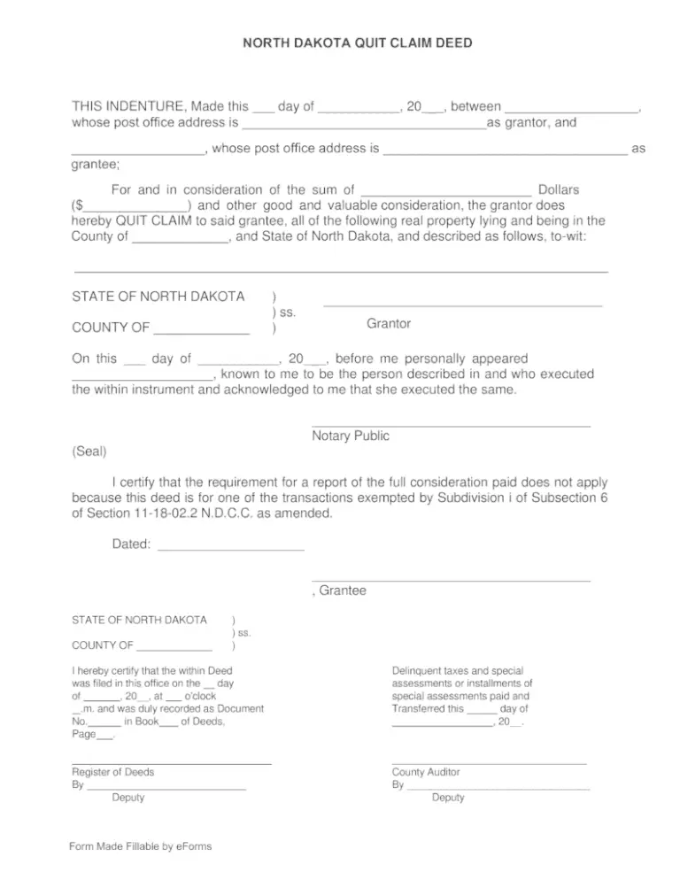 6+ Quit Claim Deed Forms â Word Templates