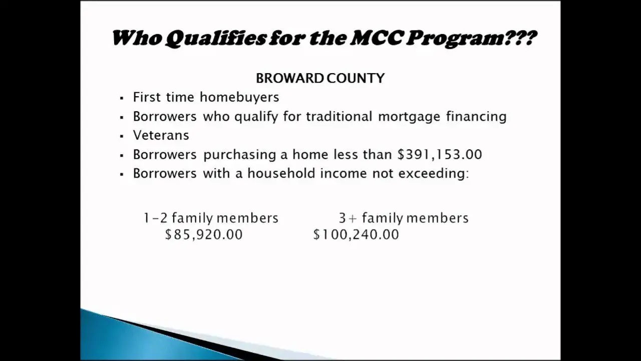 Broward County Mortgage Credit Certificate Program