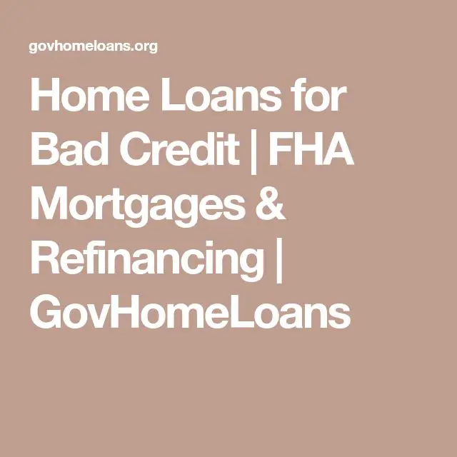 Home Loans for Bad Credit