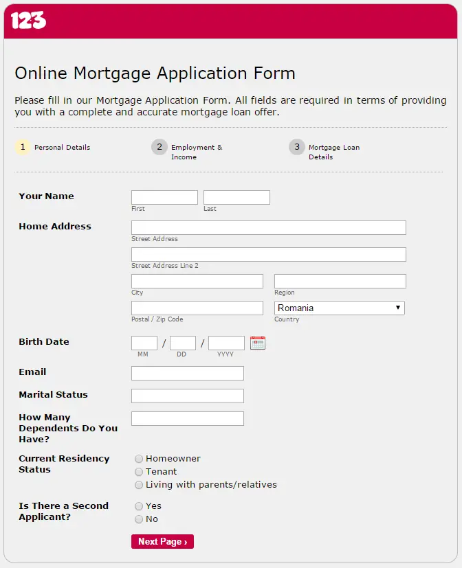 Home Mortgage Application Form â Home Sweet Home