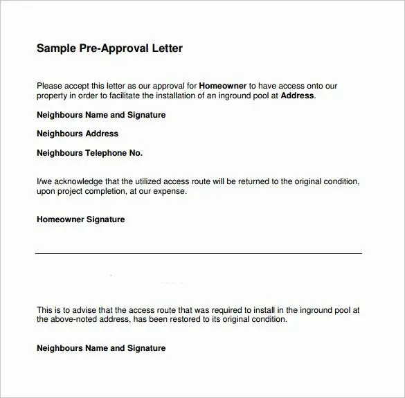 Home Mortgage Pre Approval Letter