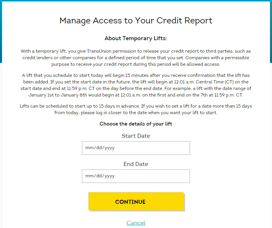 How to Freeze Your TransUnion Credit Report Online