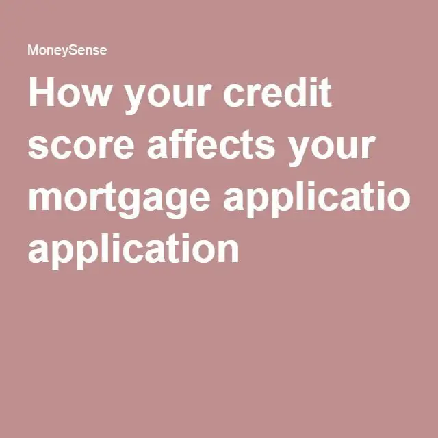 How your credit score affects your mortgage application
