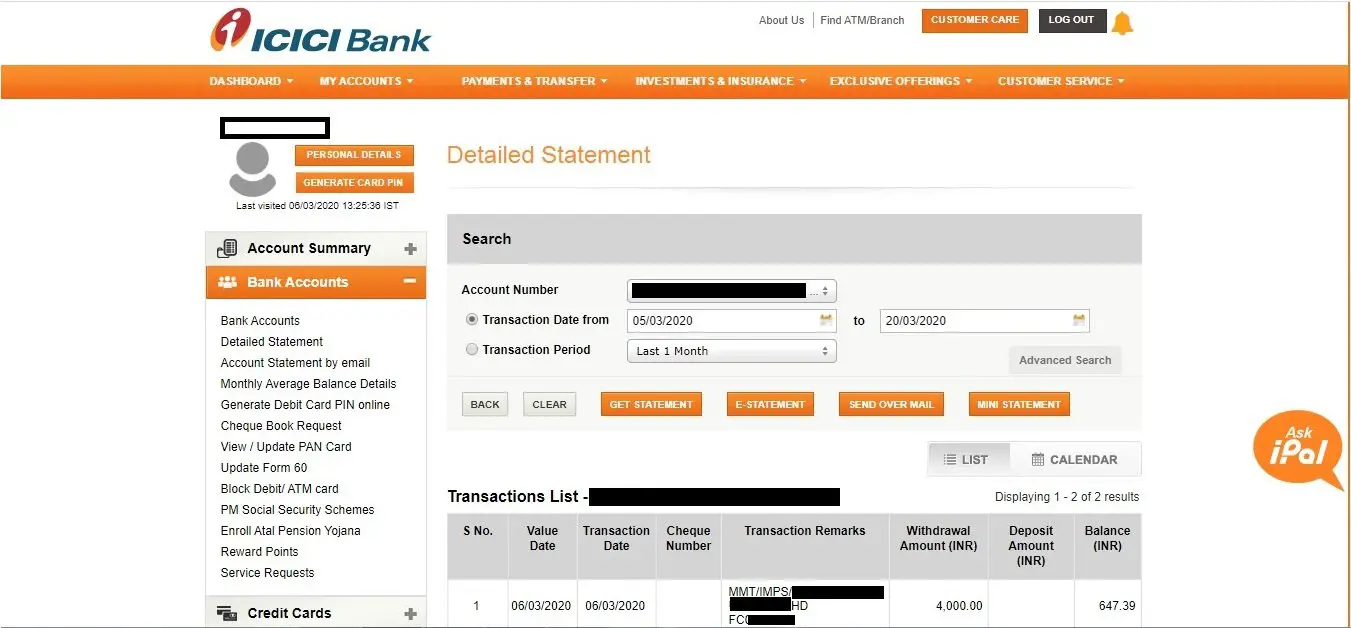 ICICI Bank home loan statement and interest certificate online ...