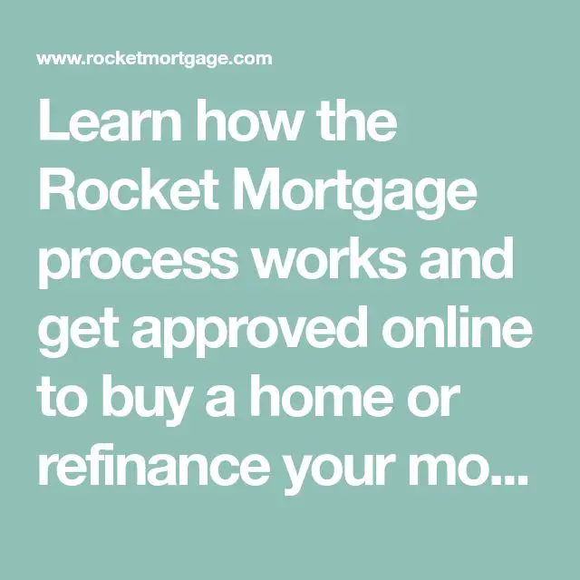Learn how the Rocket Mortgage process works and get approved online to ...