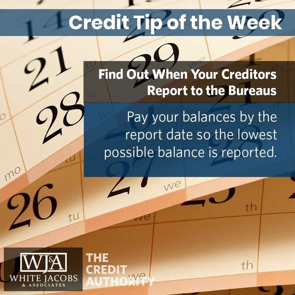 Lenders normally report your balances to credit bureaus several days ...