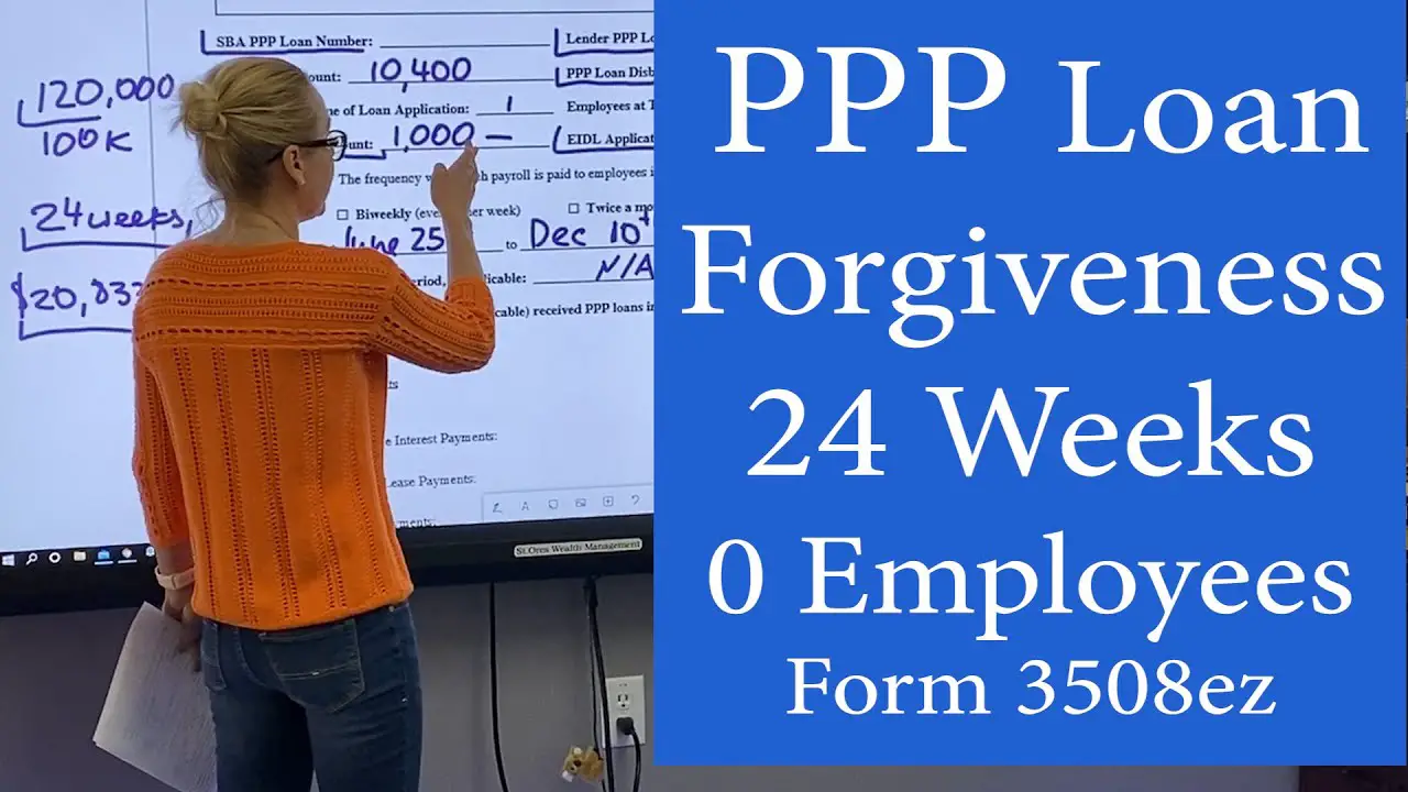 Ppp Loan Forgiveness Application Form 3508ez Example