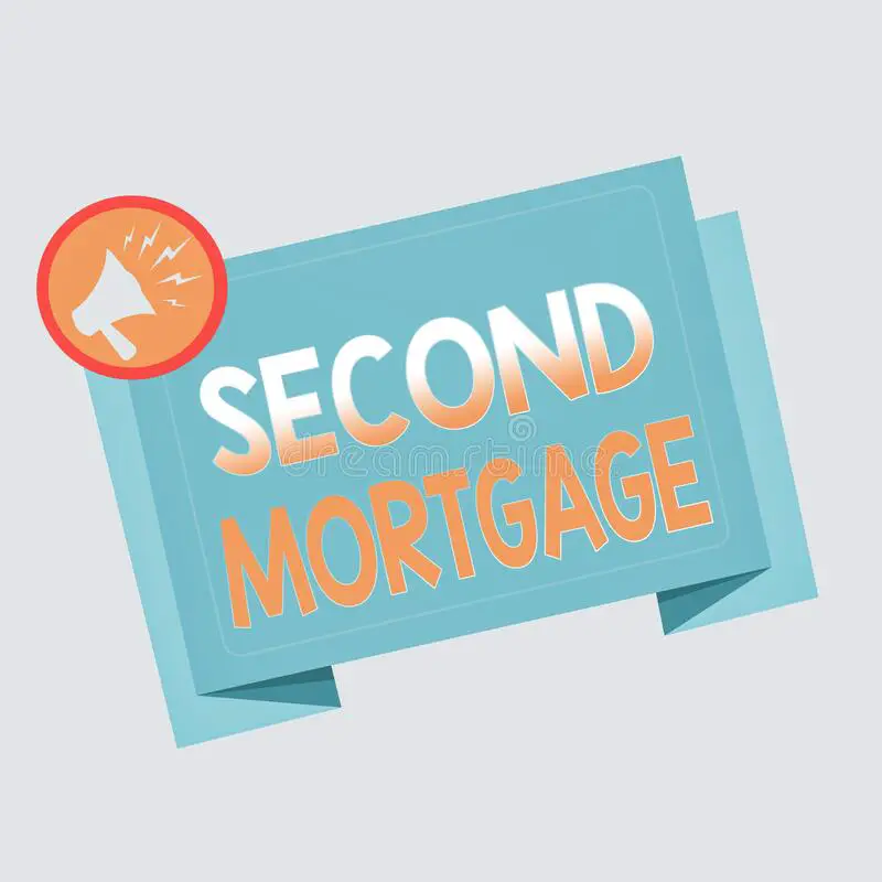 Text Sign Showing Second Mortgage. Conceptual Photo Lien On Property ...