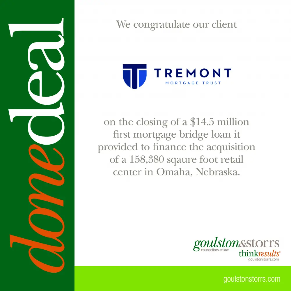 Tremont Mortgage Trust $14.5M First Mortgage Bridge Loan